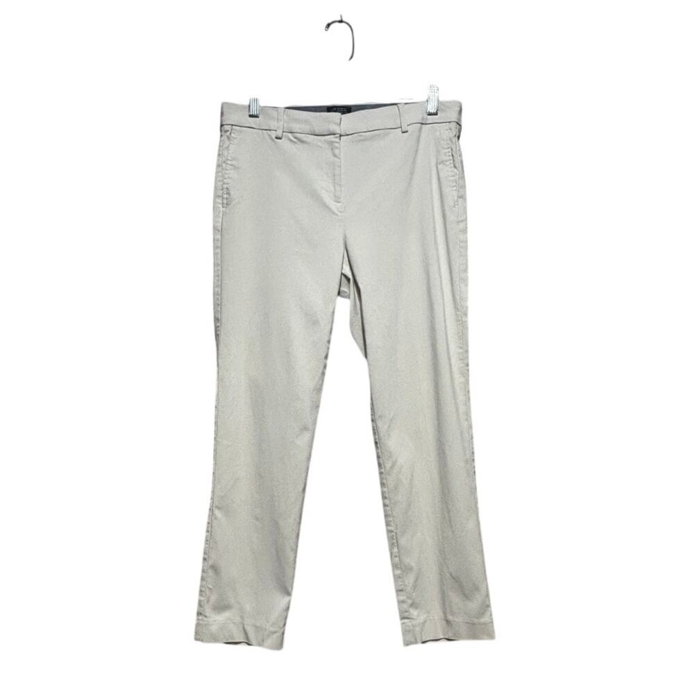 J Jill Wearever Collection Petite 10 Khaki Ankle Pant Straight Leg Career Casual